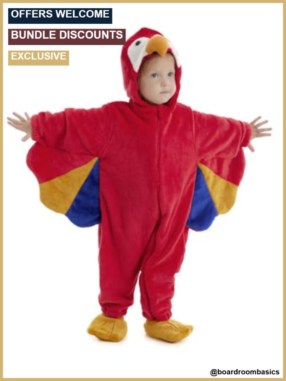 Baby Parrot Costume Newborn Infant Toddler One-Piece Jumpsuit